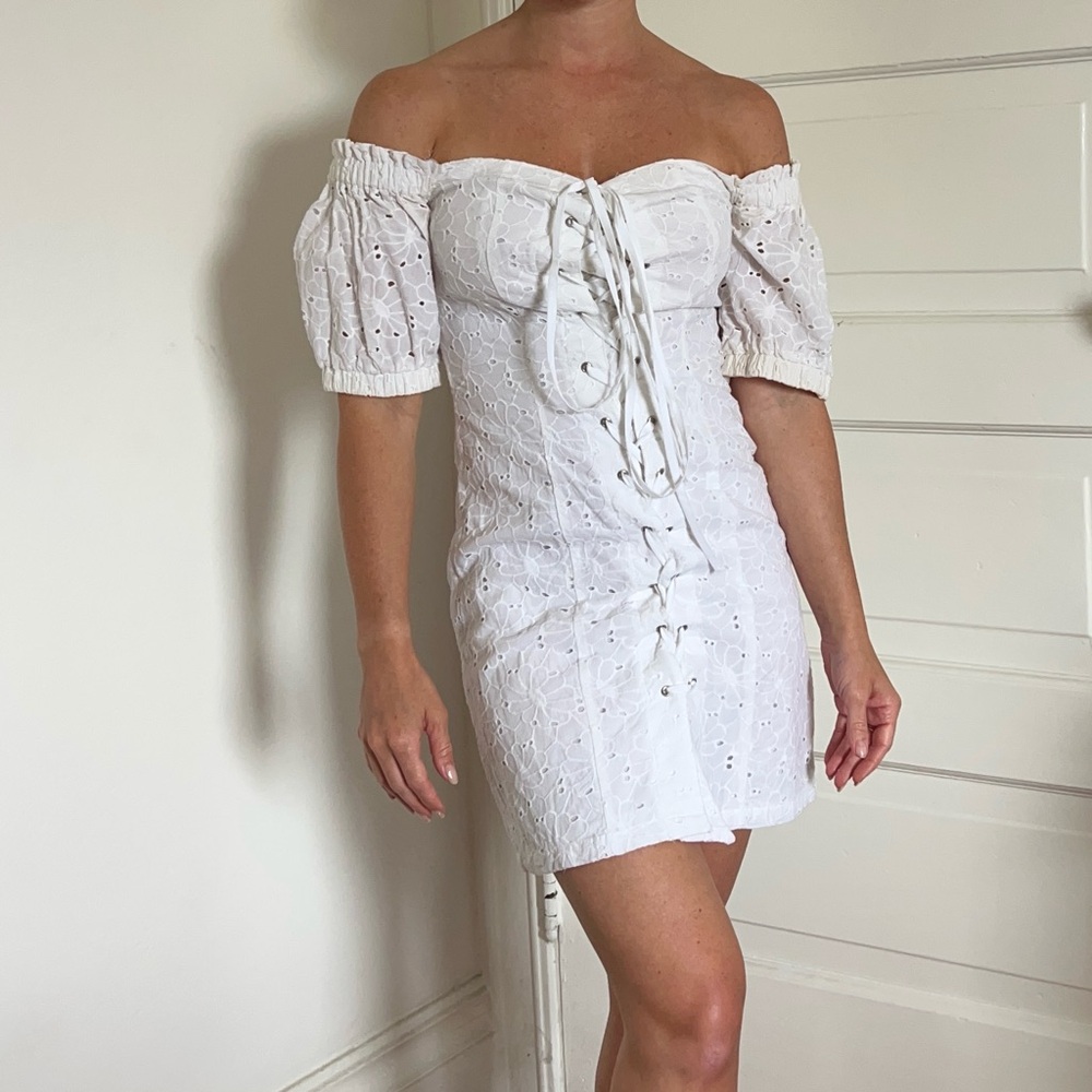 ASOS White Off-Shoulder Dress